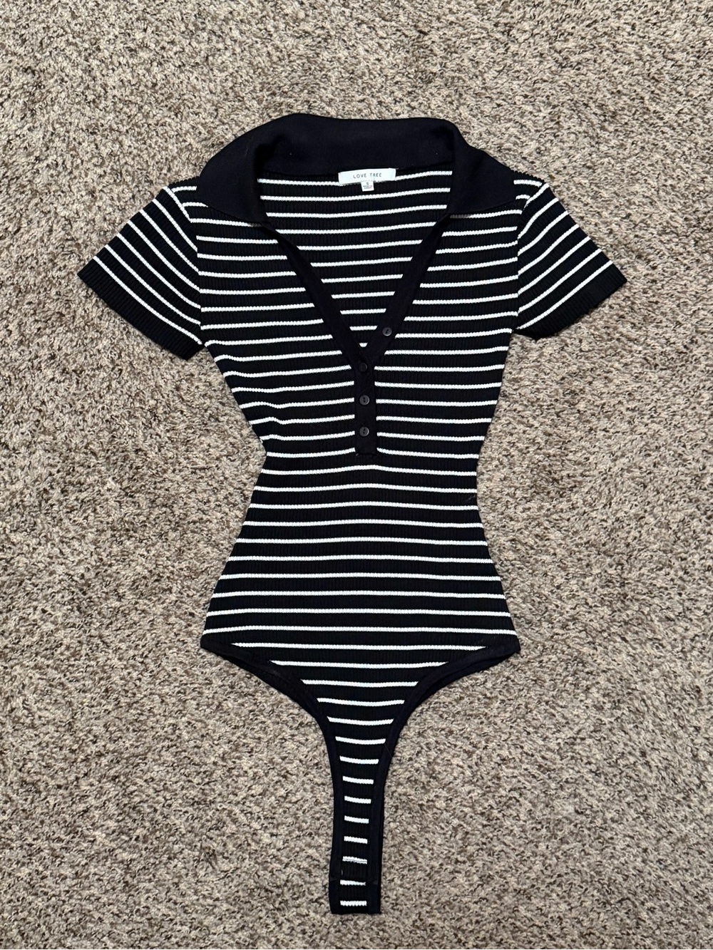 Love Tree Black and White Bodysuit